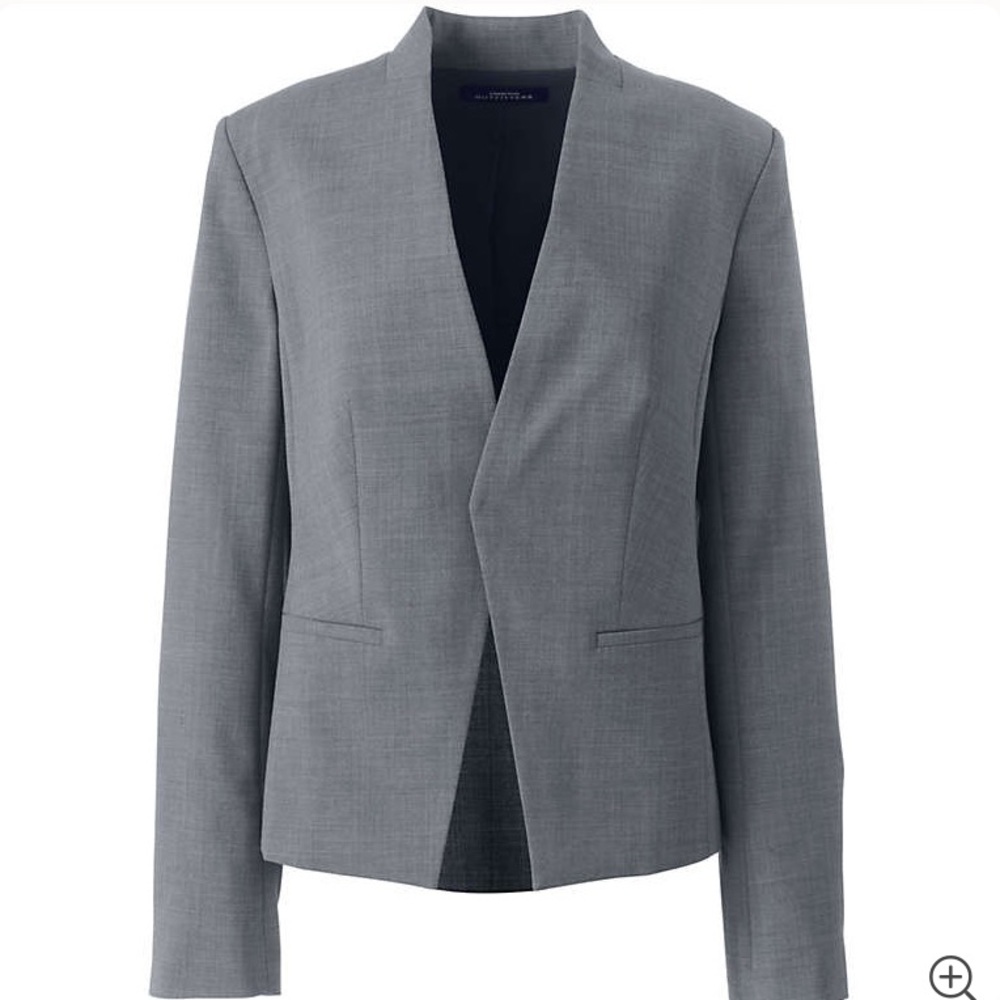 Women’s washable Wool Collarless Blazer from Lands End